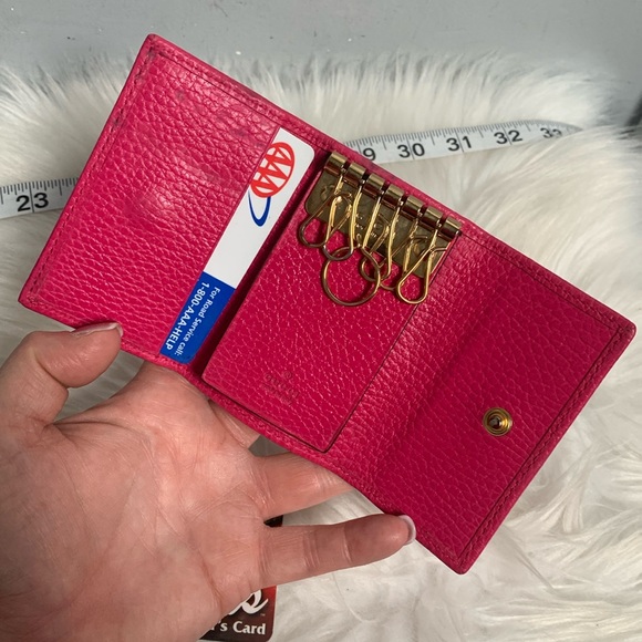 Authentic Gucci hot pink fuscia key and card holder - Picture 9 of 17